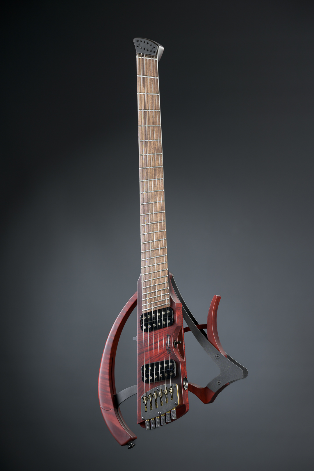 flammed maple neck mantispa guitar unfolded position
